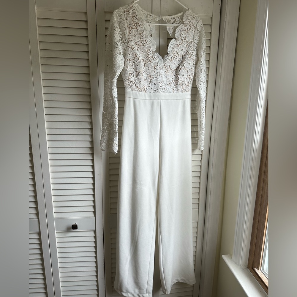 White Lace Jumpsuit (Bridal)